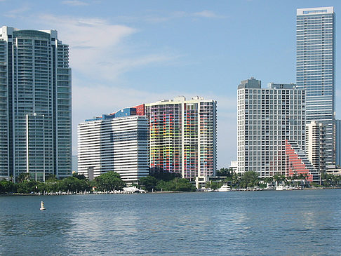 Blick vom Wasser auf Miami