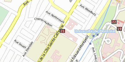Stadtplan École des hautes études commerciales  Montreal