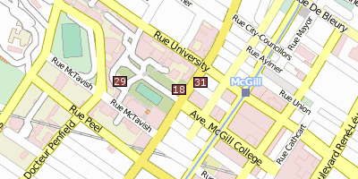 McGill University Montreal Stadtplan